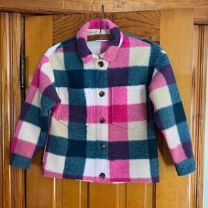DSG (shacket) Shirt Jacket Soft Plaid Girls Size Small